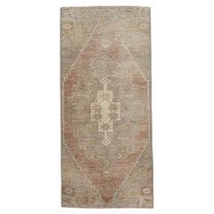 Oriental Hand Knots Rugs Vintage Turkish Mini Rug 1'6" x 3'5" #10225