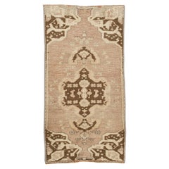 Oriental Hand Knots Rugs Vintage Turkish Mini Rug 1'5" x 2'9" #10202