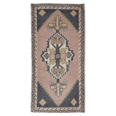 Oriental Hand Knotted Vintage Turkish Mini Rug 1'9" x 3'6" #10062
