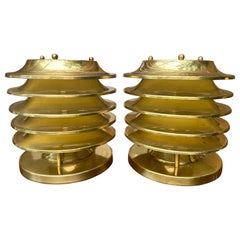 Paire de lampes de bureau en laiton Kai Ruokonen/ Finnmark, Finlande, 1960 - 1970