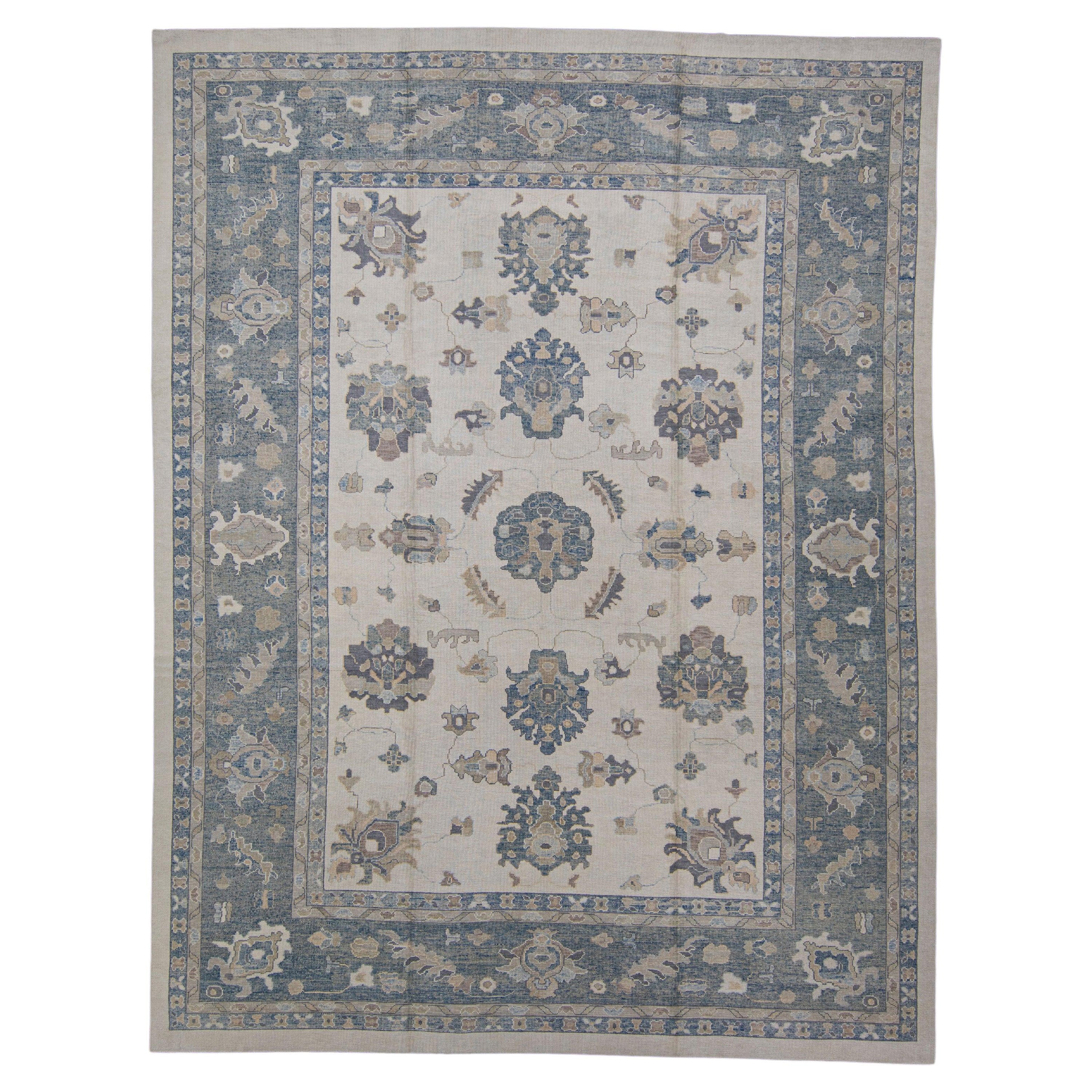 Tapis turc Oushak 13'3" x 17'4" n°7862