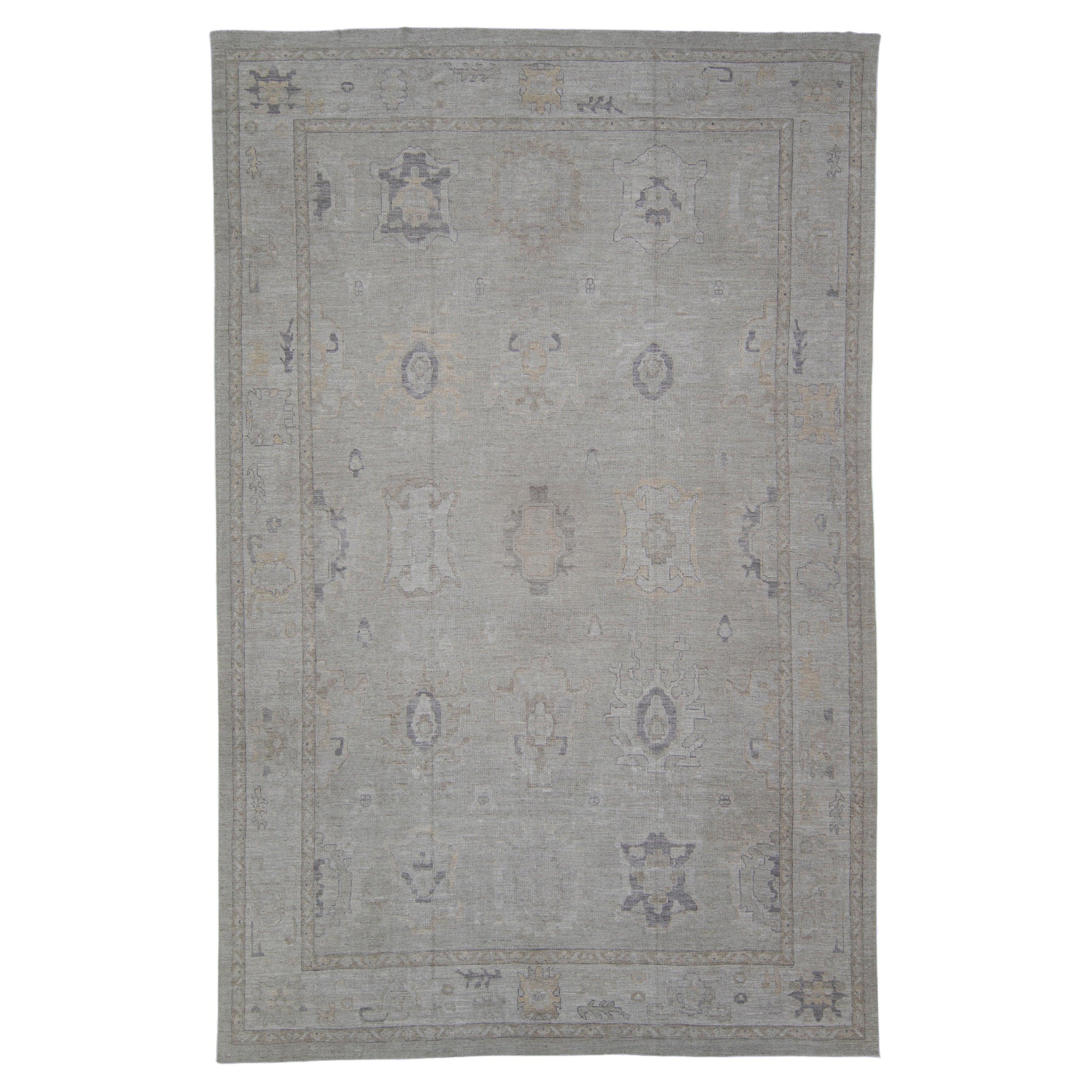 Türkischer Oushak-Teppich 12'2" x 18'11" #8002 im Angebot