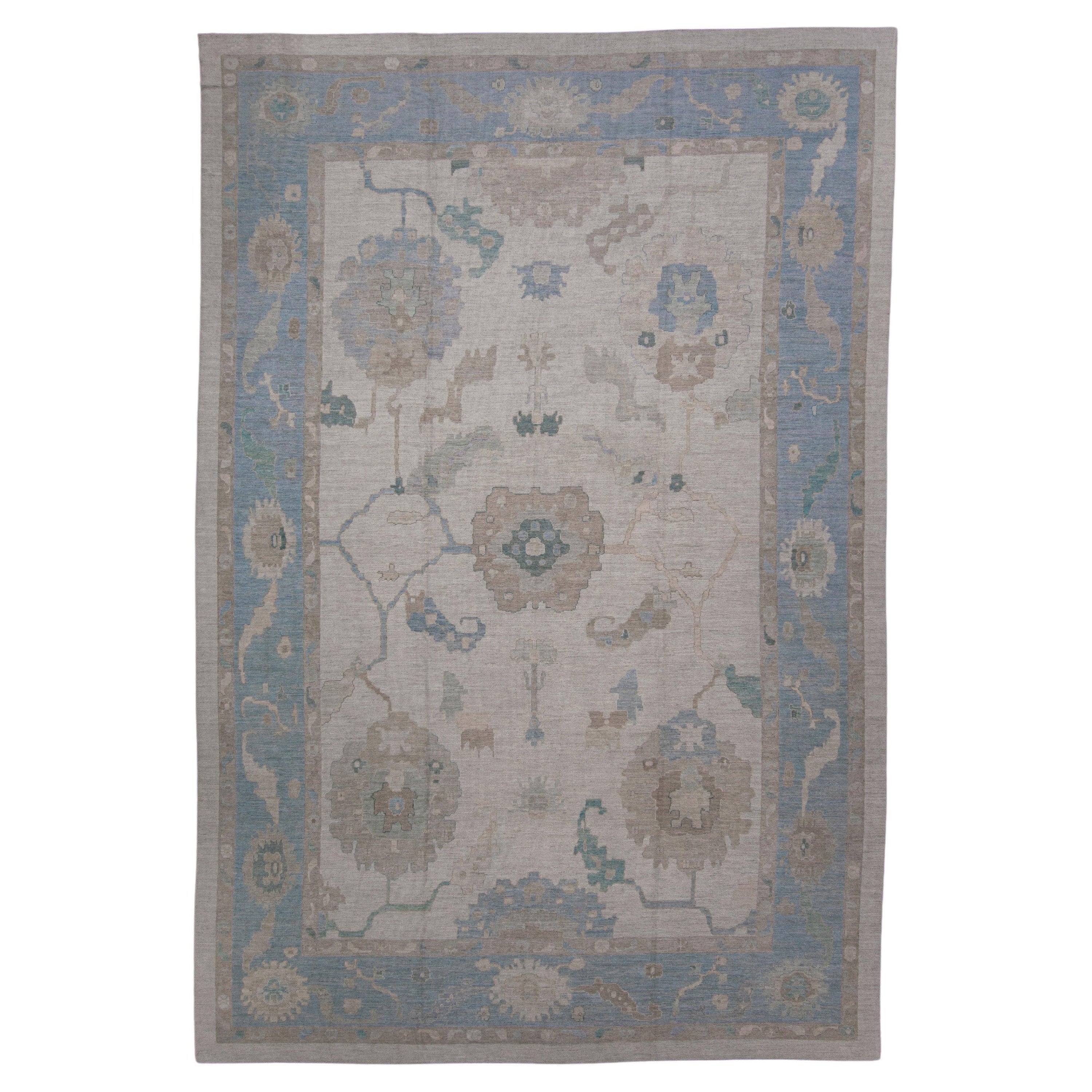 Turkish Oushak Rug 13'10" x 20'7" #11197 For Sale