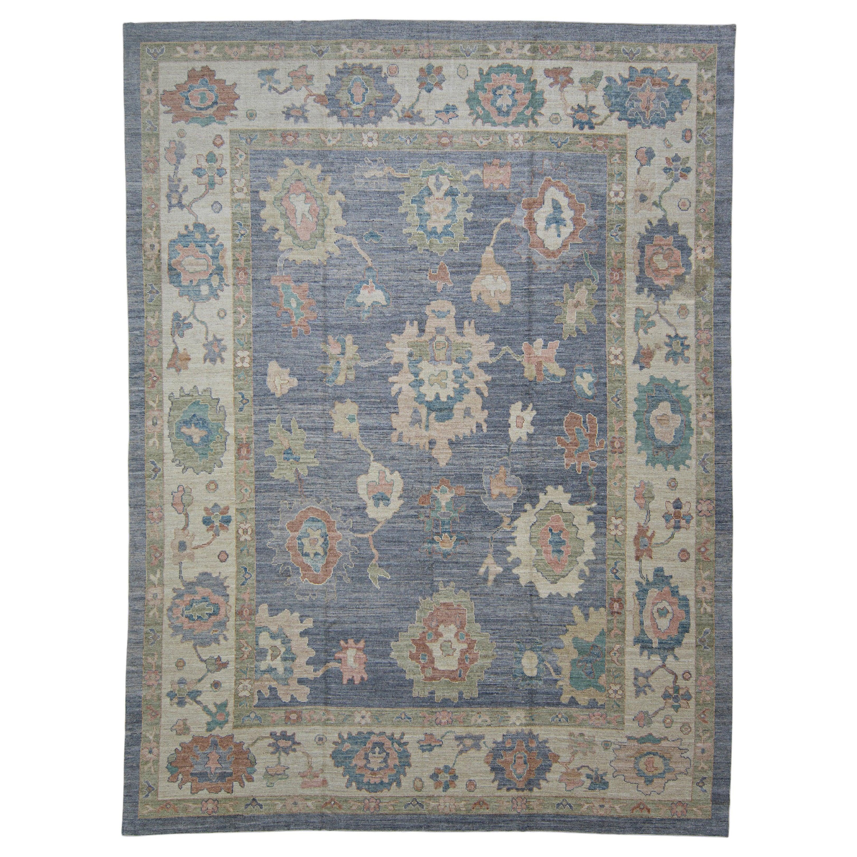 Turkish Oushak Rug 12' x 16' #15088 For Sale