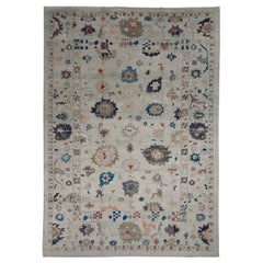 Alfombra turca antigua de lana Oushak 13'6" x 19'2" #HS-2098
