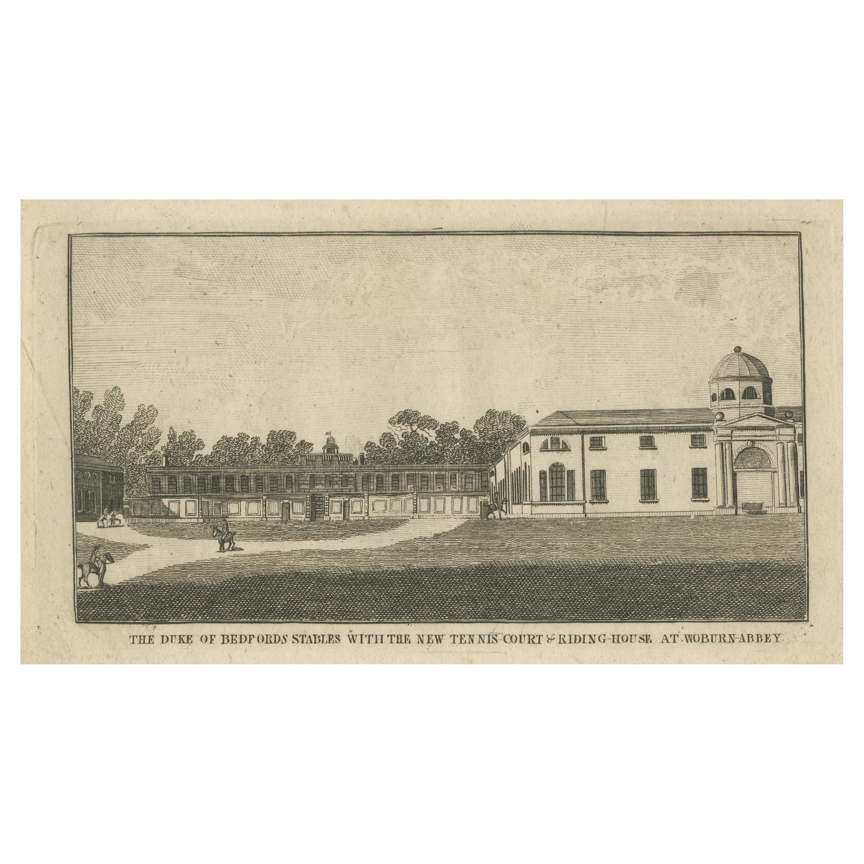 Stables and Tennis Court of the Duke of Bedford at Historic Woburn Abbey, 1757