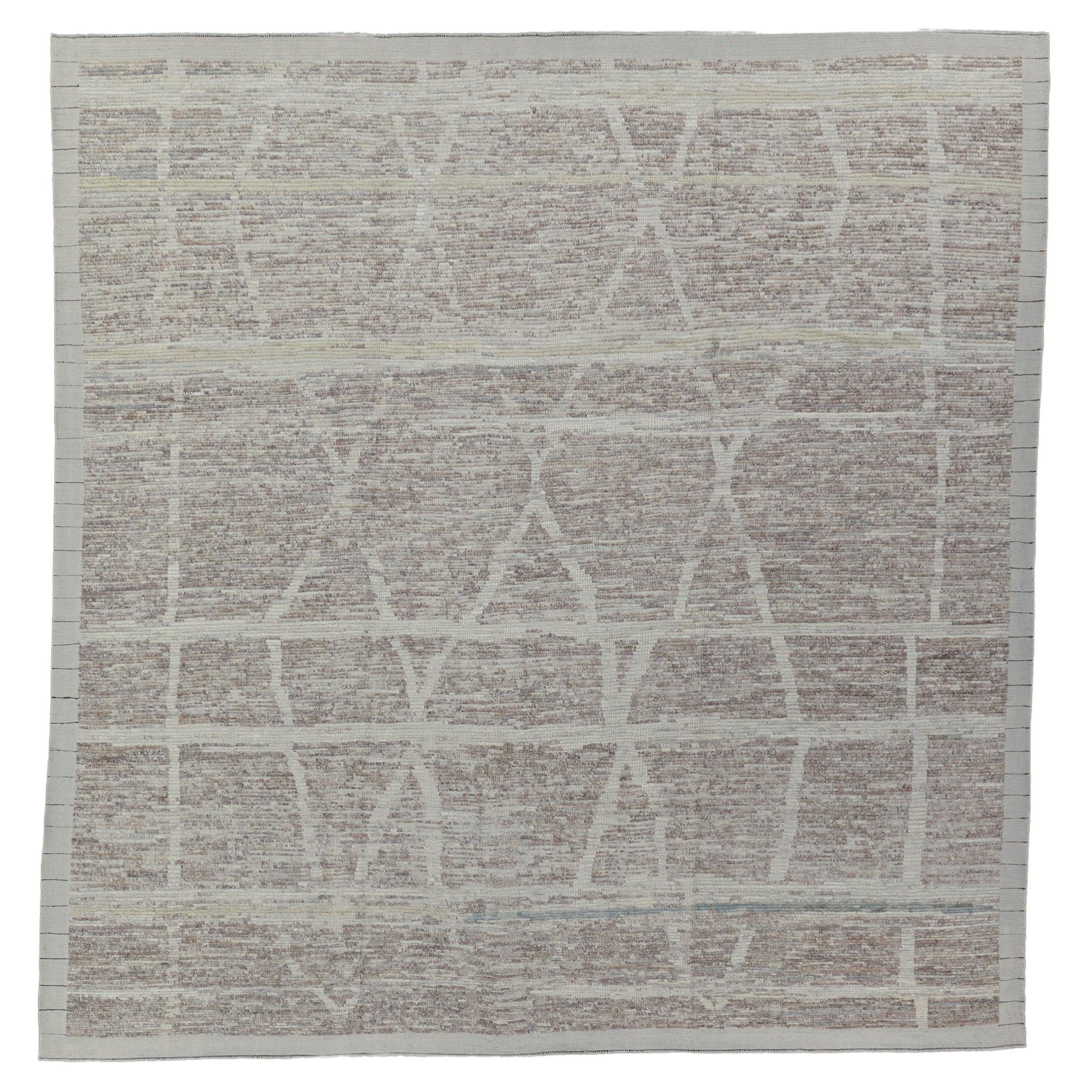 Square Hand Knotted Turkish Tulu Rug 11'4" x 11'9" #11621