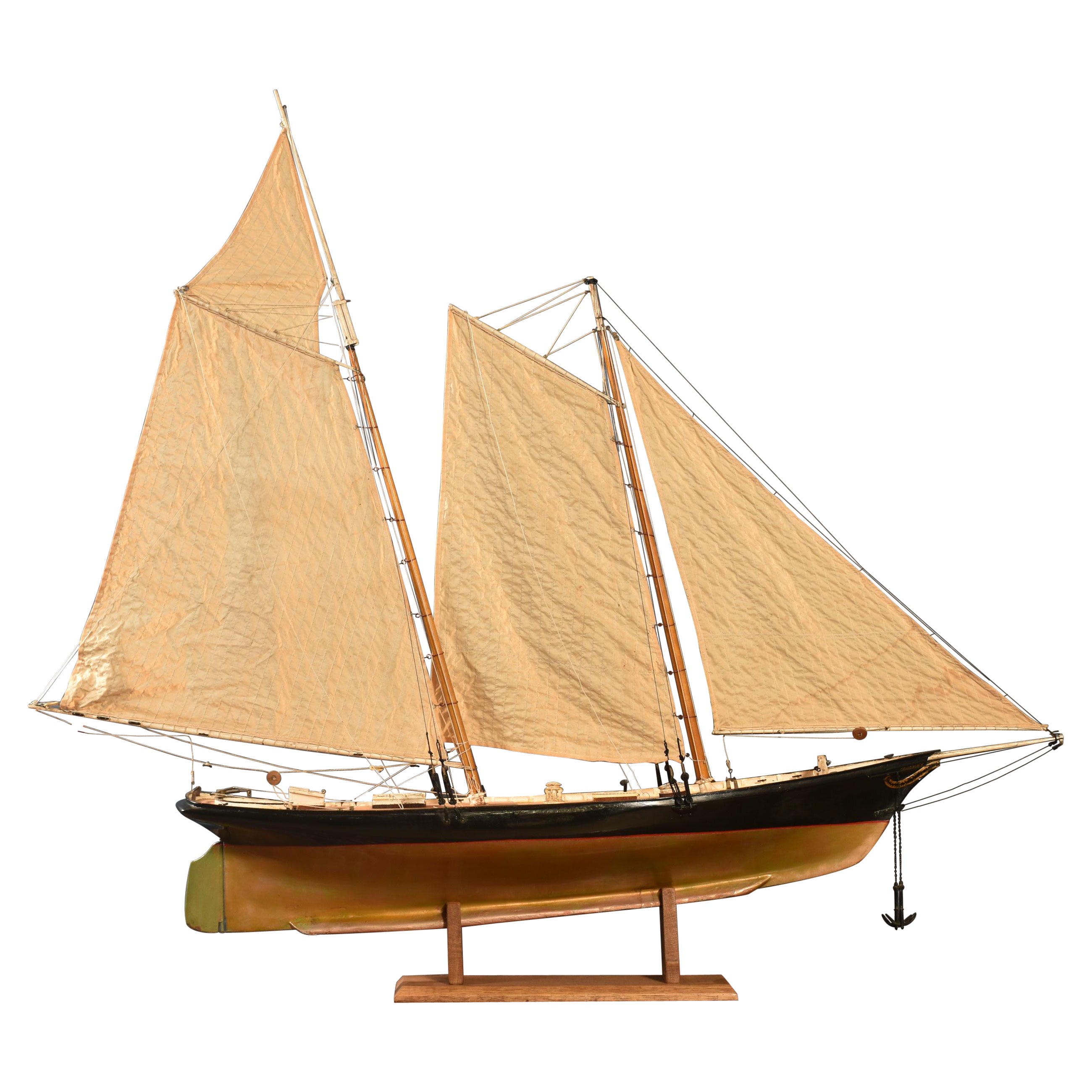 Model of a racing yacht