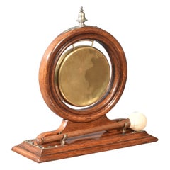 Antique Oak tabletop dinner gong