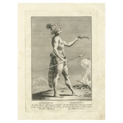 Saturiova: El rey guerrero de Florida realizando un sacrificio ritual, c.1790