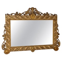 Großer italienischer Giltwood-Spiegel des 19.