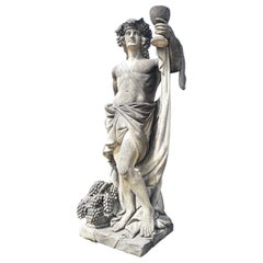 Italian Stone Garden Sculpture of Roman Mythological Subject Bacchus