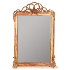 Antique Tall Gold Gilt Mirror, Denmark circa 1820-40