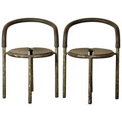 Vintage Pair of Robust 'Pelikan' Café Side Chairs by Fritz Hansen