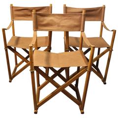 Three Mogens Koch Folding Chairs, Model MK99200, 1932