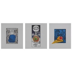 Untitled Triptych. Hand Embroidery on printed cloth. From the Durero series