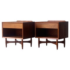 Vintage Oak Nightstands by Heywood Wakefield - a Pair
