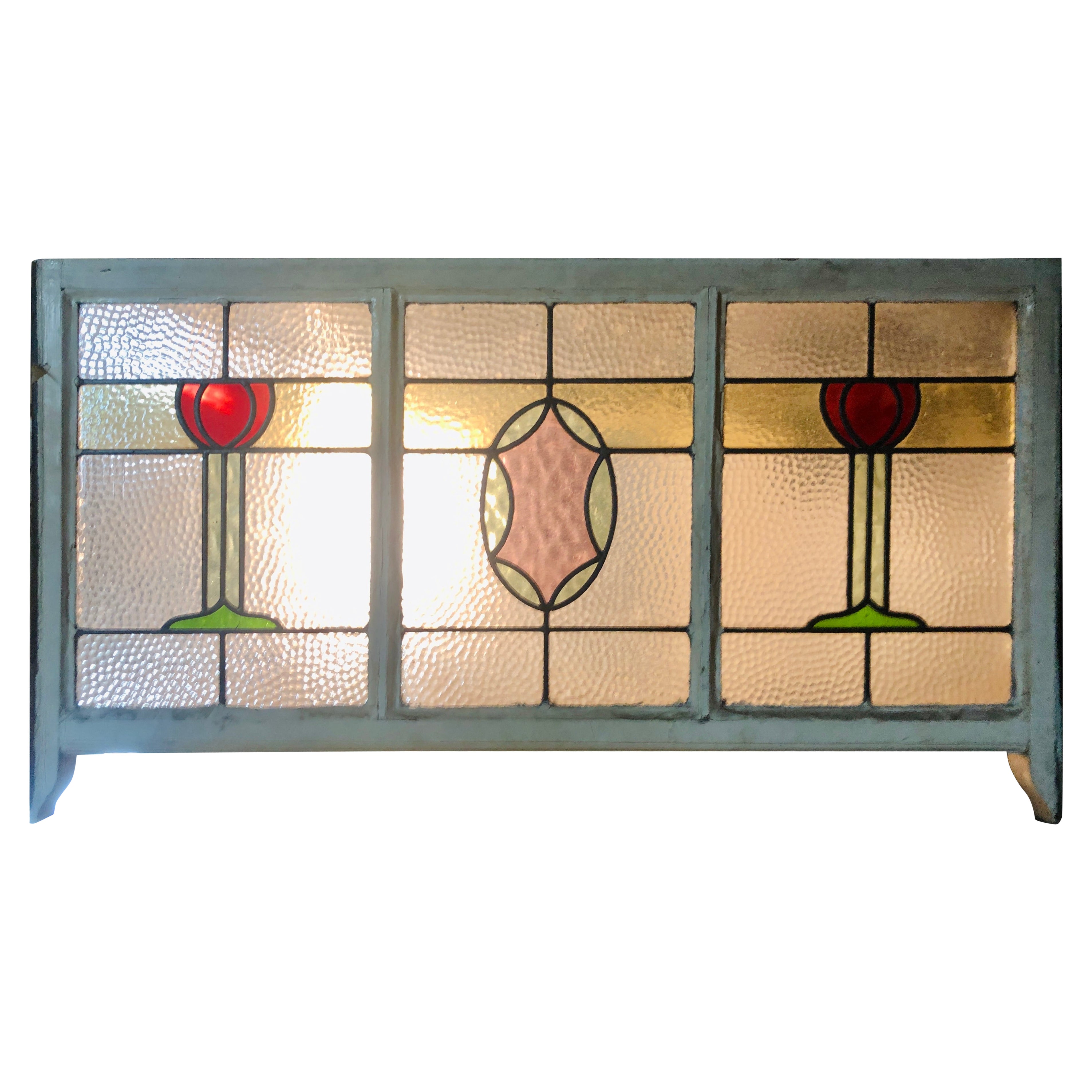 Vidriera Stained glass de 3 paneles 44" x 21 en venta
