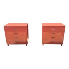 1950’s Bachelors Chests/ Tall Nightstands Lacquered in Farrow & Ball “Bamboozle”
