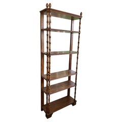 Etagère en faux bambou et bois sculpté #1