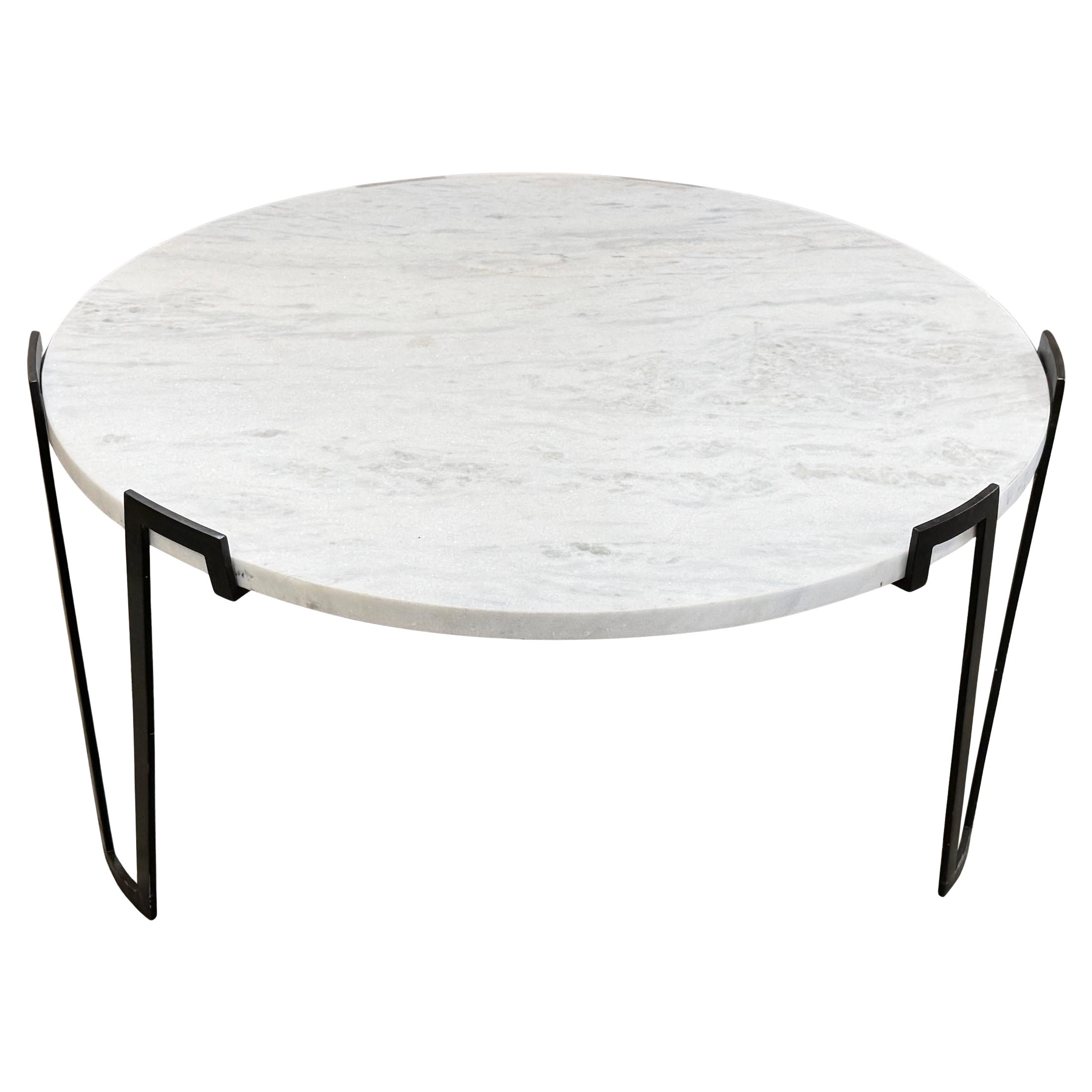 Coffee Table with White Marble /Stone Top