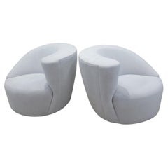 MCM Vladimir Kagan für Directional Nautilus Swivel Lounge Chairs - Paar