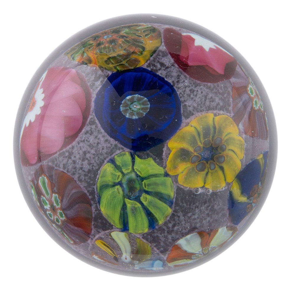 Salvador Ysart Paperweight Spaced Millefiori c1950