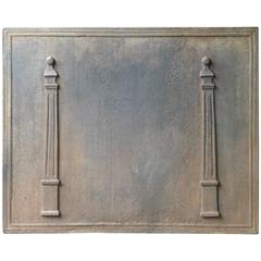 Antique Fireback with Pillars of Freedom
