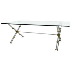 Rare Brass and Chrome Table by John Vesey 10