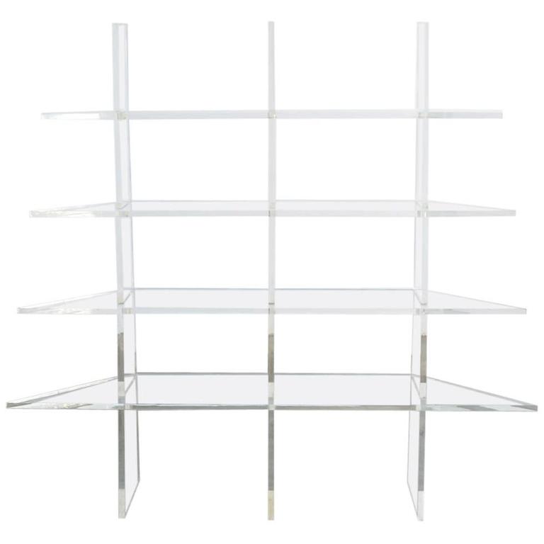 1970s Magnificent Perspex Book Shelf at 1stDibs