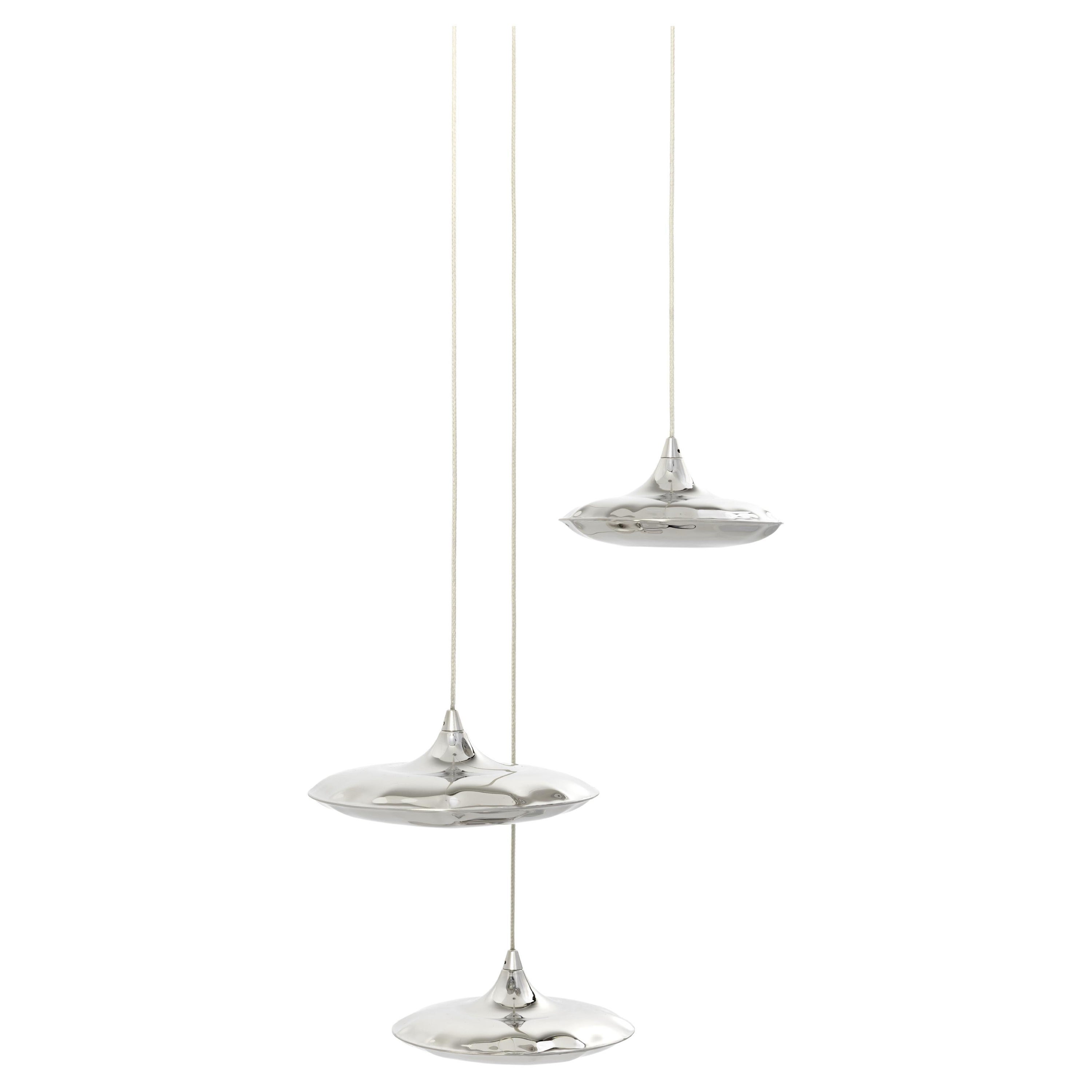 Lámparas Colgantes Contemporáneas 'Lampin Mixed' (juego de 3) Inox by Zieta