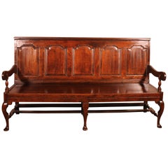 Banco de Época Chippendale en Roble - Siglo XVIII