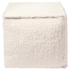 Pouf portoghese in cotone ecru intrecciato a mano Lago SAUDADE DESIGN