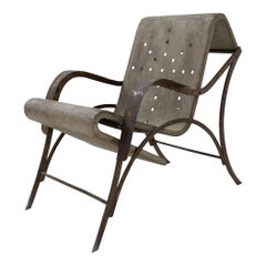 Antique Prototype of an aluminum armchair by Gabriele Mucchi