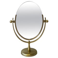 Satin Brass Vanity Mirror by Charles Hollis Jones