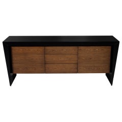 Modern Walnut Sideboard Credenza by Baker Furniture