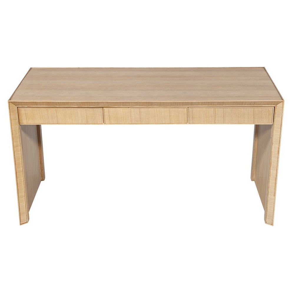 Modern Oak Desk in Natural Bleached Finish