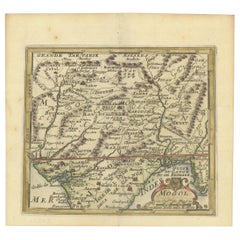 1692 Engraved Map: Detailed Mogul Empire, India to Afghanistan, Hand-Colored