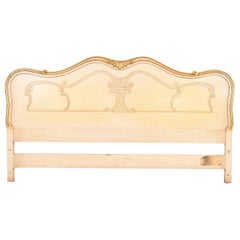 John Widdicomb French Provincial Louis XV Cream Lacquered King Size Headboard