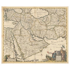 Circa 1691 Frederick de Wit Map: Middle East with Arabia, Persia & More