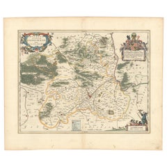 Circa 1659 Johannes Blaeu Map: Ducatus Silesiae Ligniciensis, Legnica Region