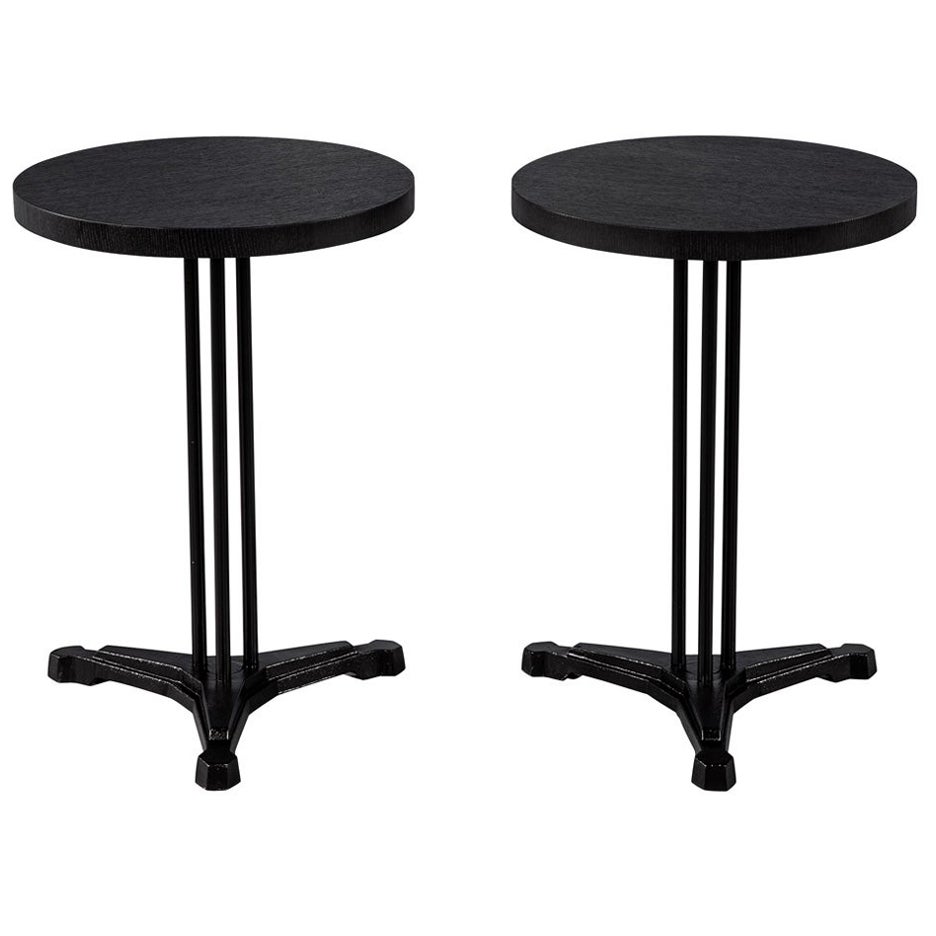 Paar französische Art-déco-Beistelltische im Vintage-Stil im Angebot