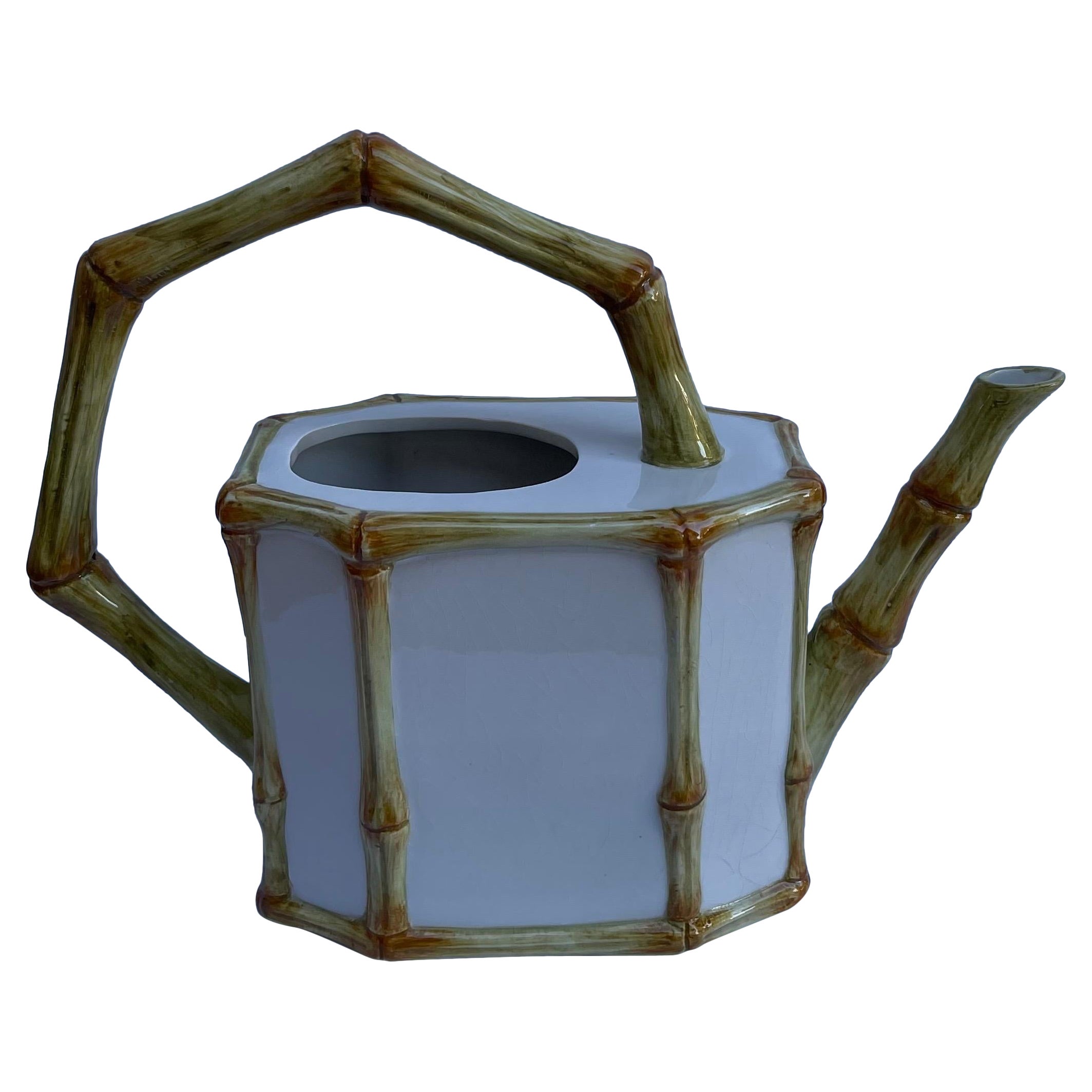 Can italiano in ceramica Este Ceramiche Faux Bamboo in vendita