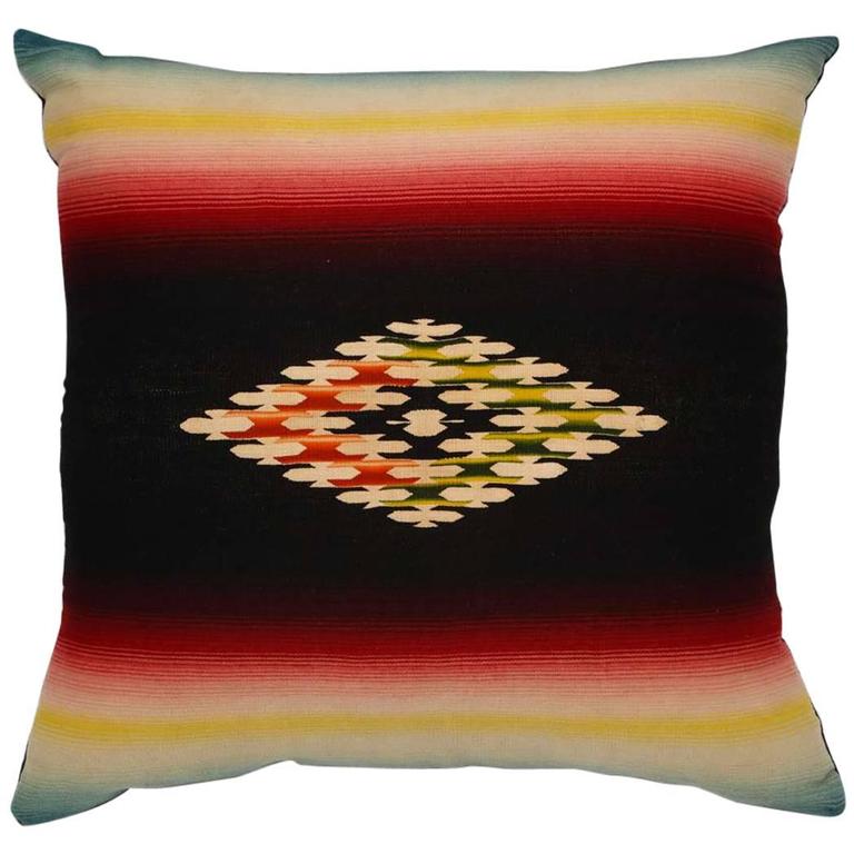 19th Century Mexican Serape Pillow at 1stdibs