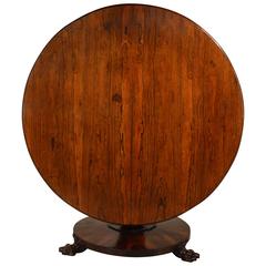 19th Century English Rosewood Tilt-Top Table