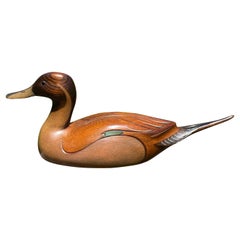 Abercrombie & Fitch Hand Carved and Painted Pintail Drake Duck Decoy