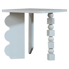 Subtle Ecru Puzzle Side Table by Majbele