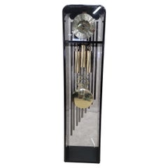 Vintage Modern German Hermle Black Forest Acrylic Grandfather Clock