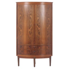 Eckschrank mit Bogenfront aus brasilianischem Palisanderholz