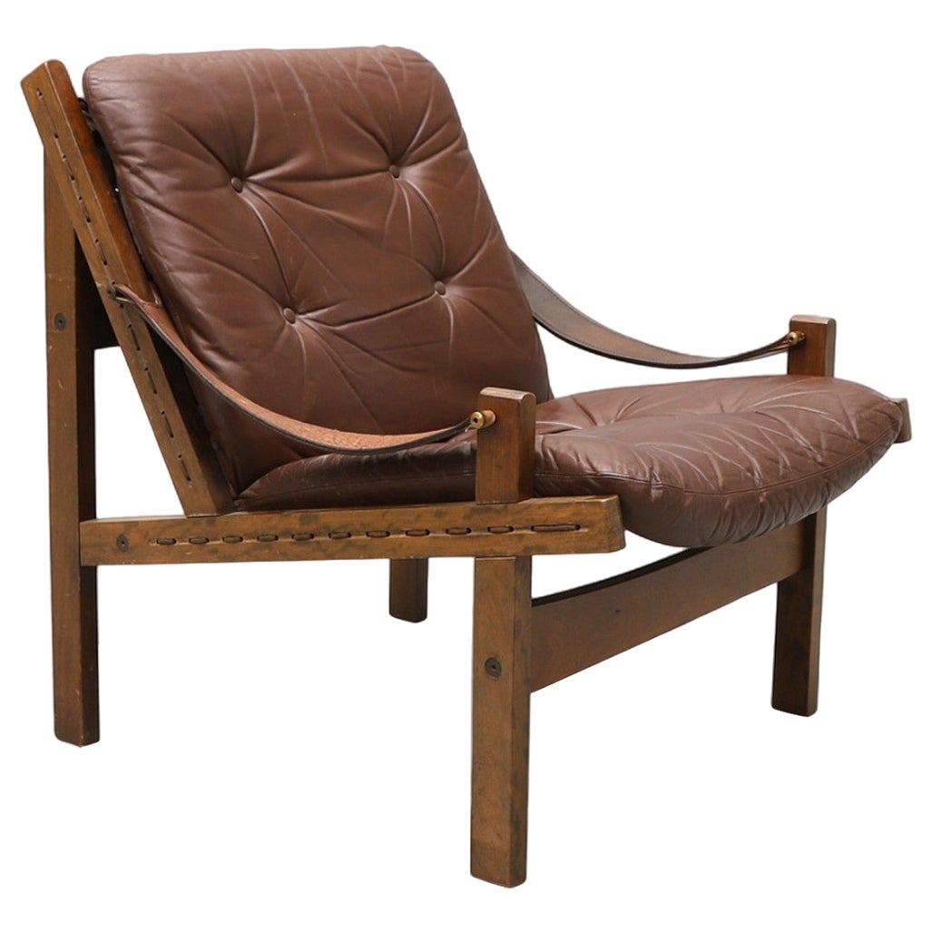 Torbjörn Afdal "Hunter" Lounge Chair in Chocolate Brown Leather